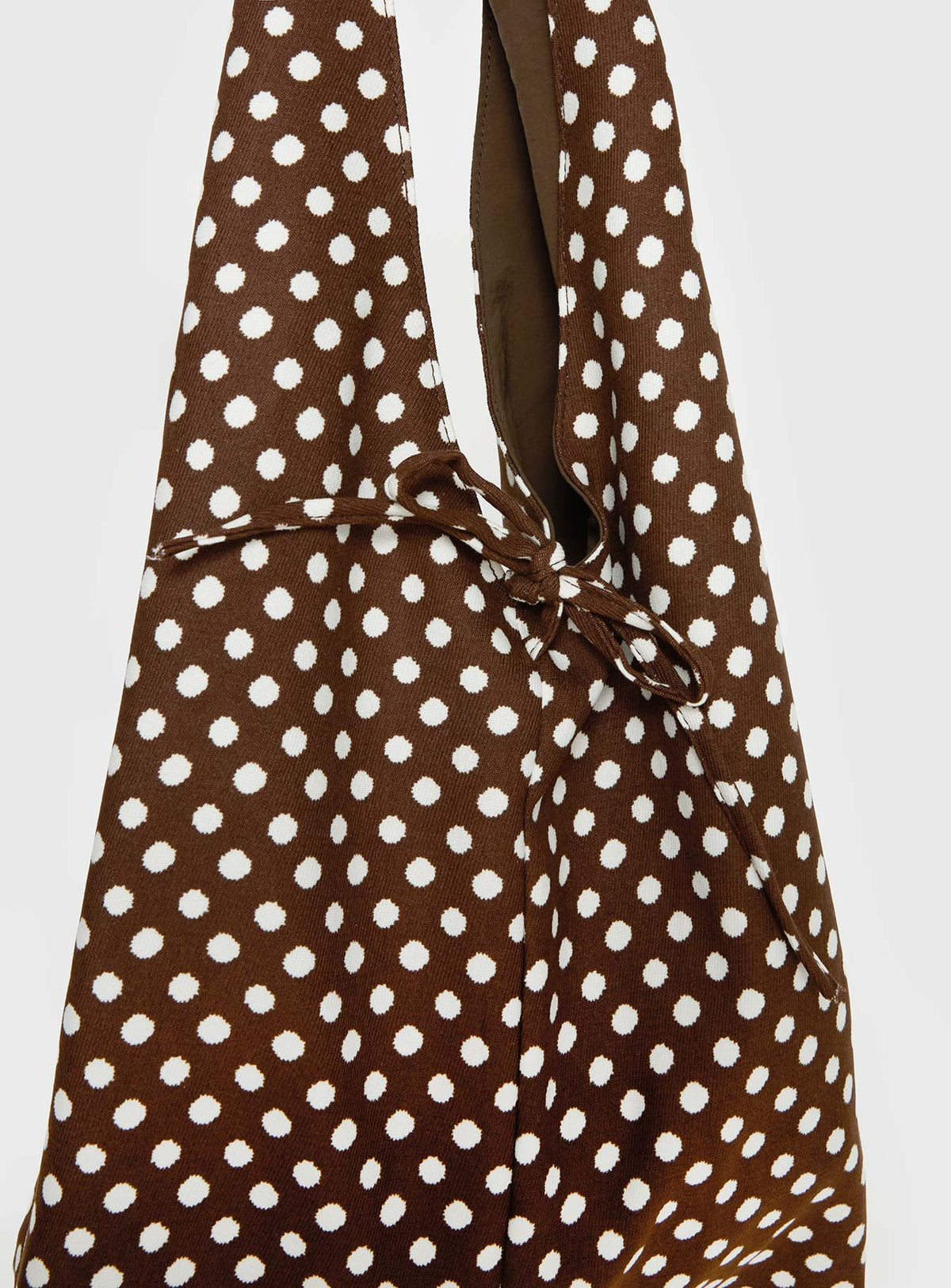 Sunday Sunrise Slouchy Bag Brown Polka