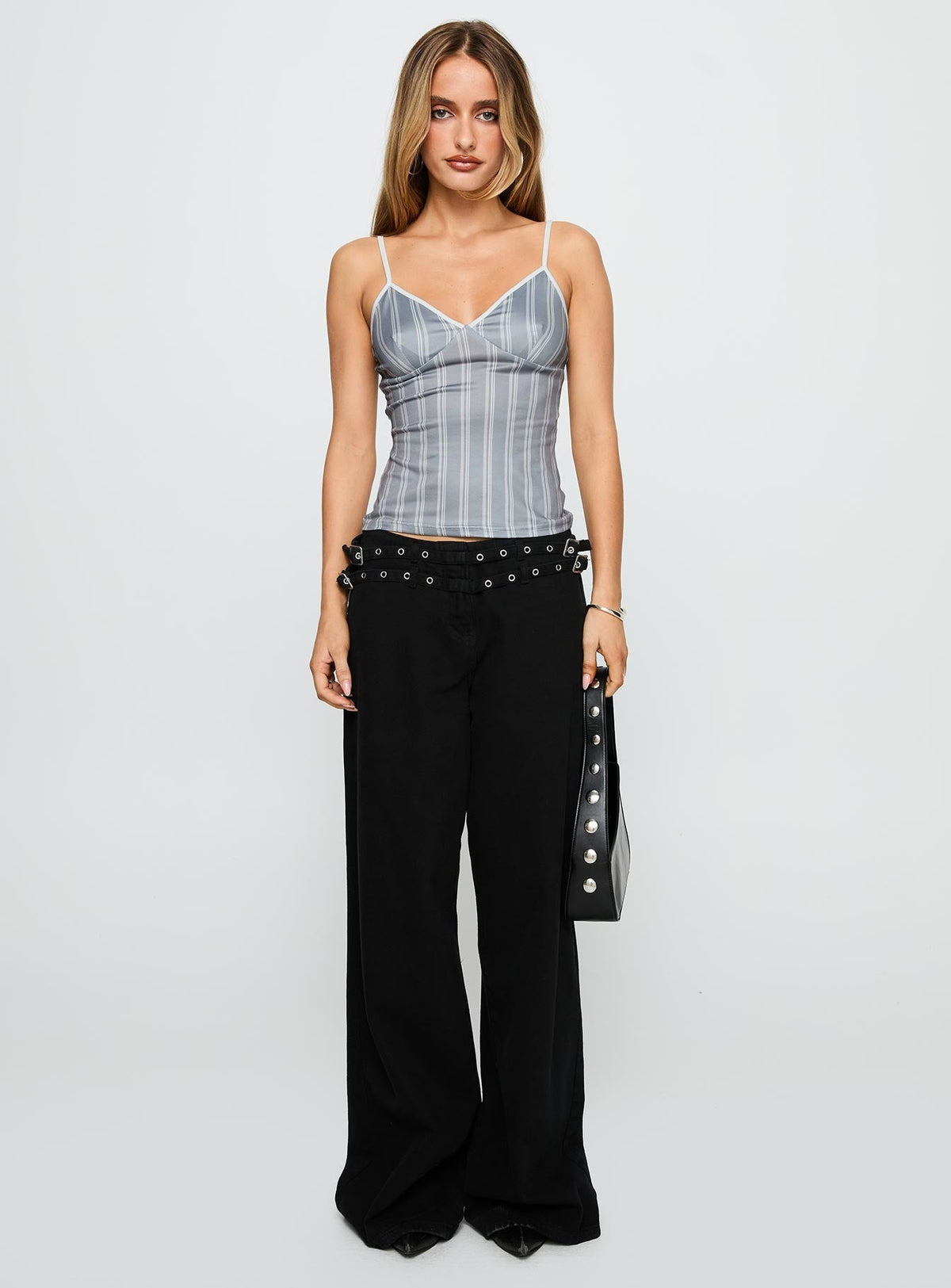 Clear Vision Top Grey Stripe