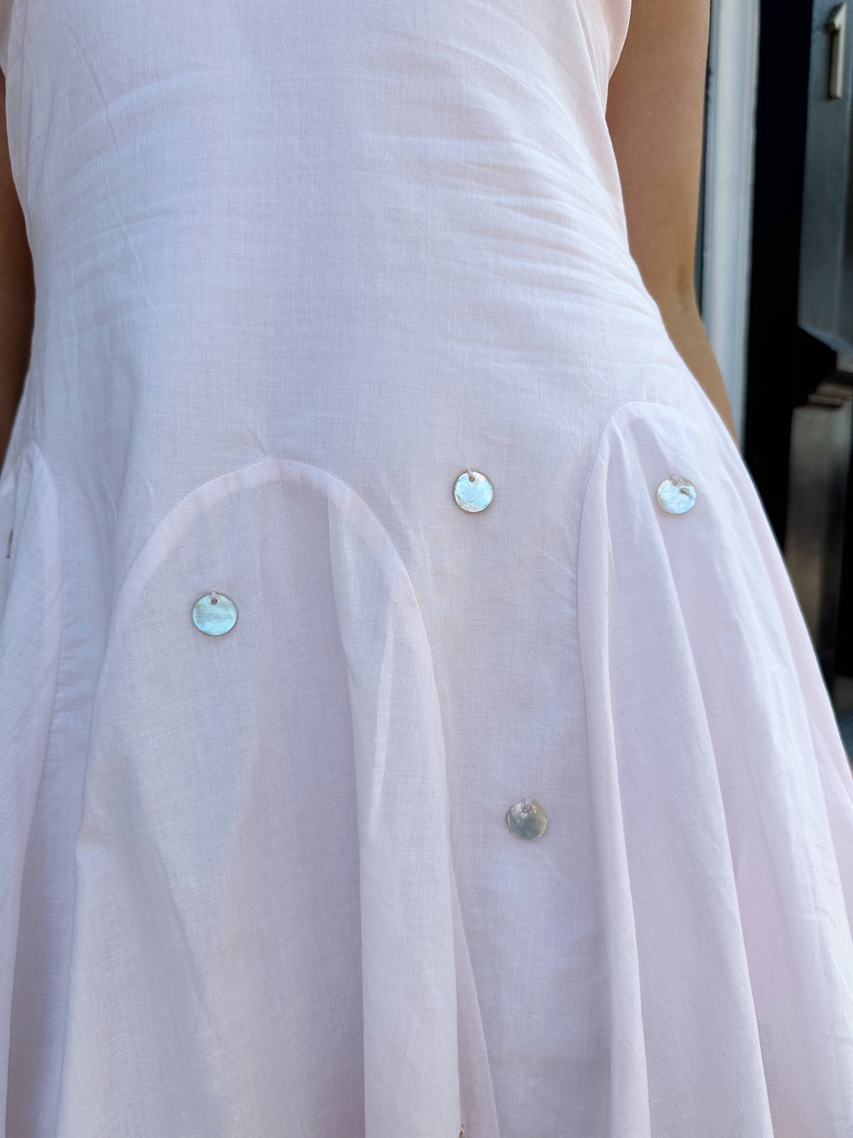 Callie Pink Linen Mini Dress
