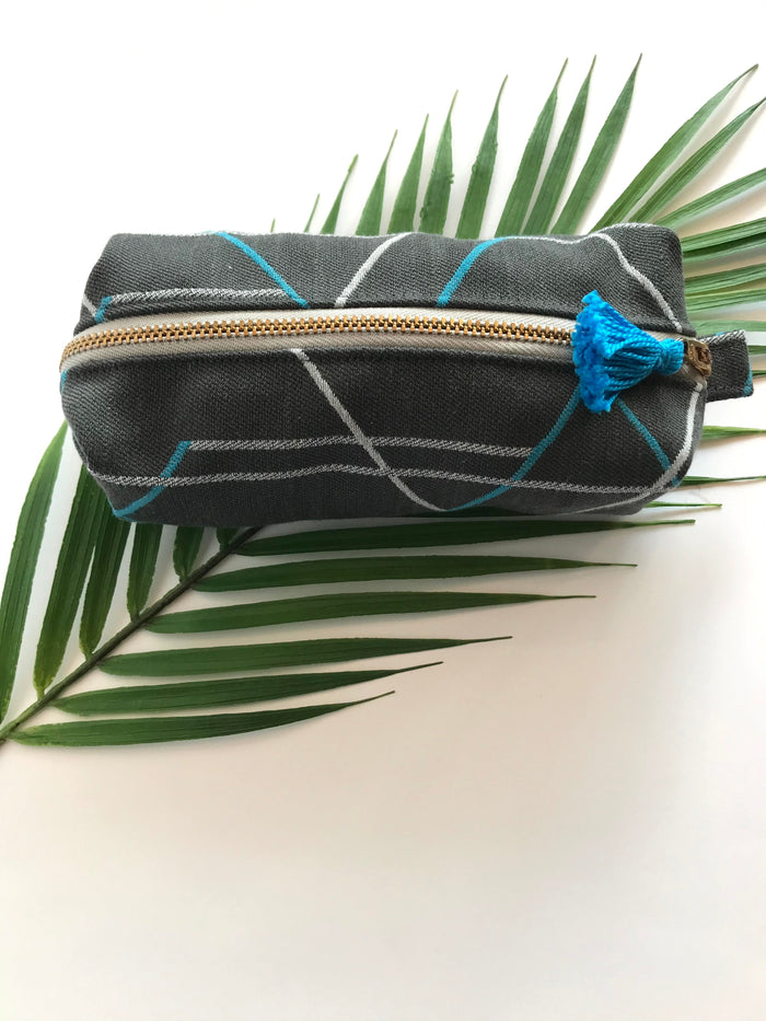 Dark Gray with Aqua Marine Blue