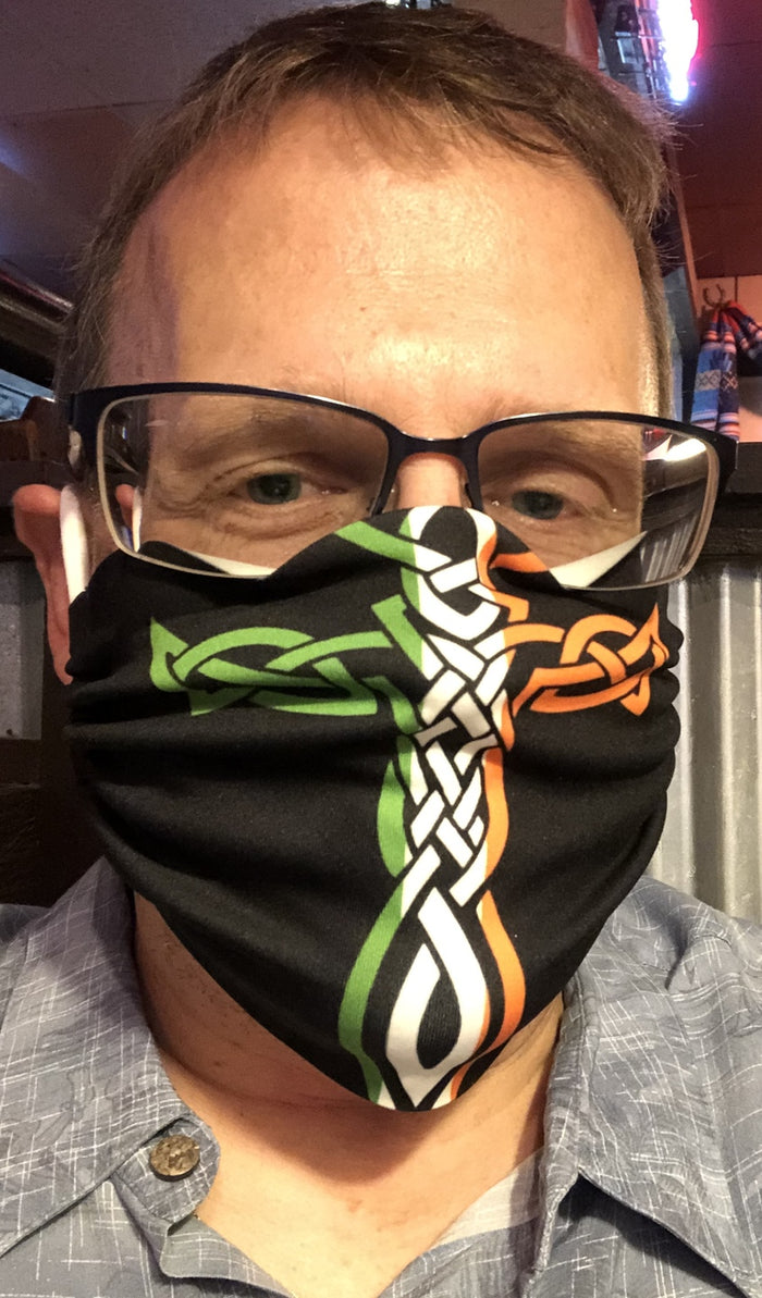 ☘️ Irish Celtic Cross Dagger Face Mask ☘️