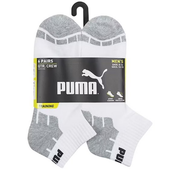 Puma Men's Low Cut 6 Pack Training Socks