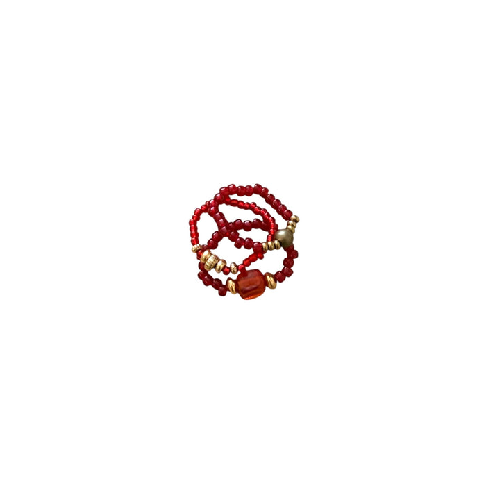 Ruby Stacker Rings- Set of 3