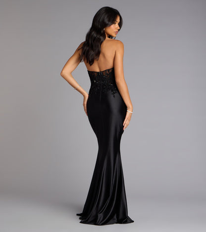 Valeria Satin Lace Corset Mermaid Formal Dress