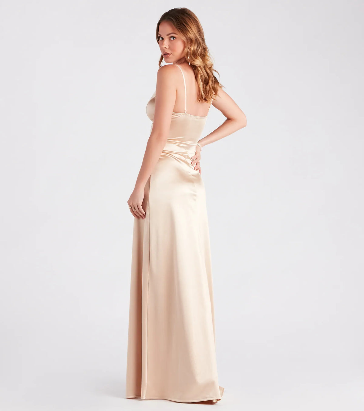 Carmen High-Slit Satin Formal Dress
