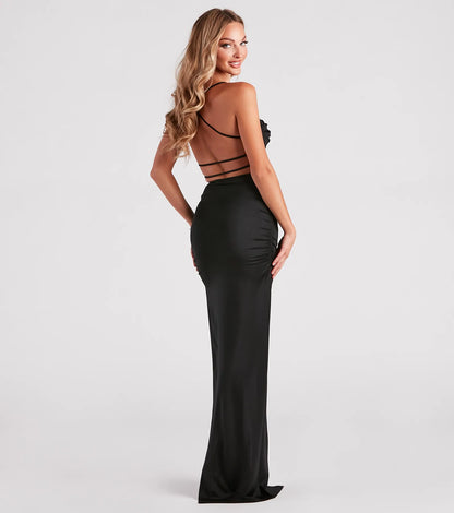 Liliana Ruched Knit Formal Dress
