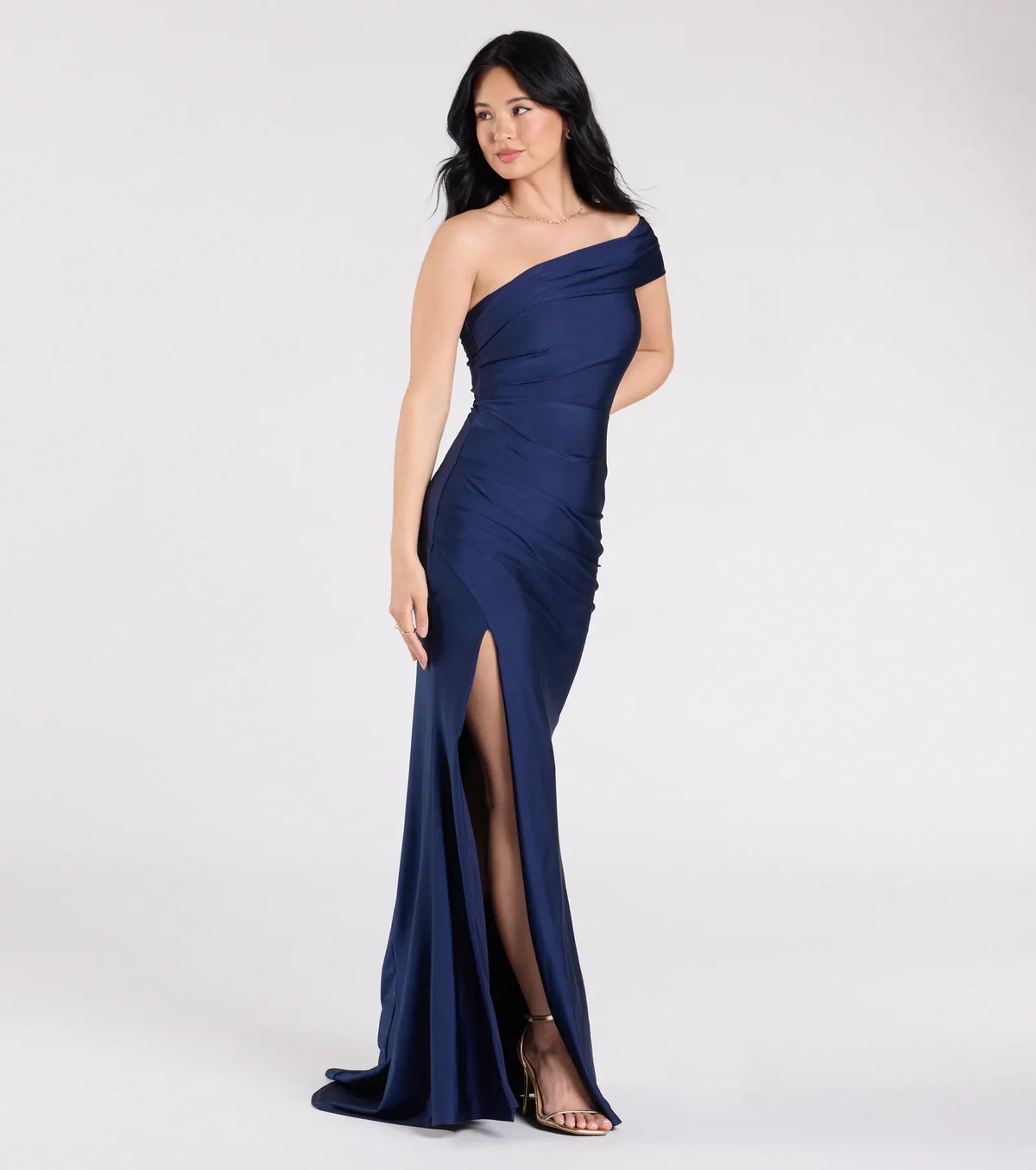 Mona Off-Shoulder Slit Mermaid Formal Dress