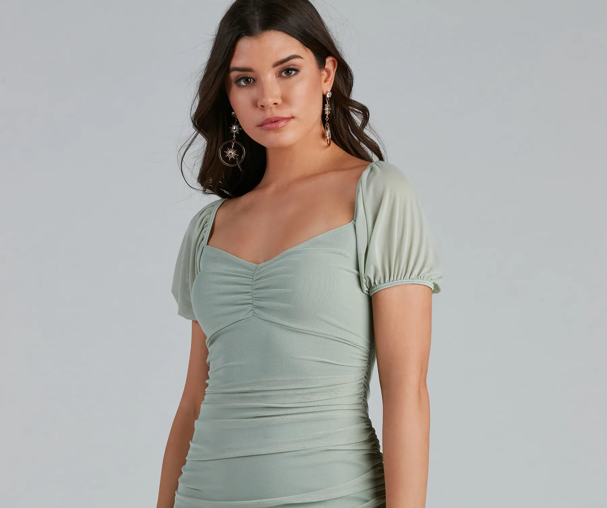 Total Sweetheart Mesh Short Dress