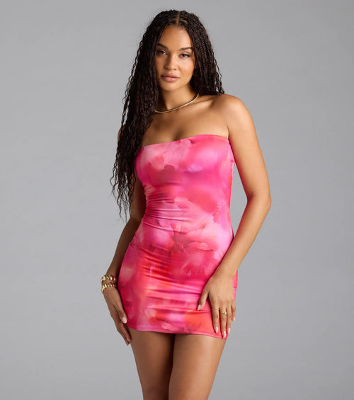 Major Head Turner Floral Bodycon Mini Dress