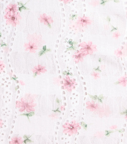 Fall In Love Floral Eyelet A-Line Mini Dress