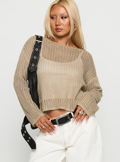Conversations Knit Sweater Mocha