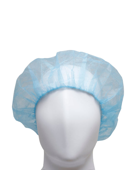 (1000/Case) Novus 24" Blue Polypropylene Bouffant Caps