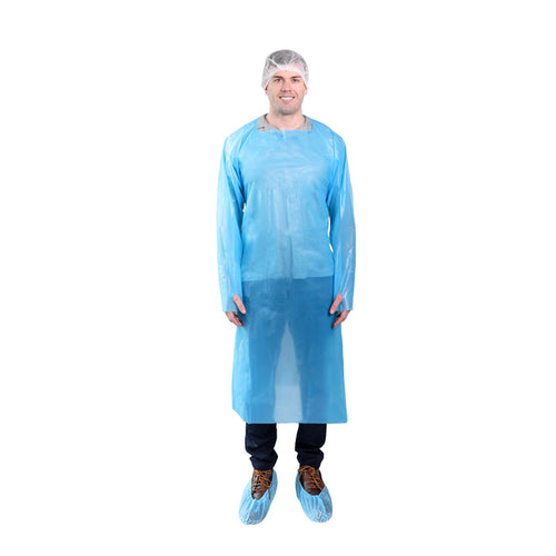 (100/Case) VGuard® Blue 48g CPE Gown