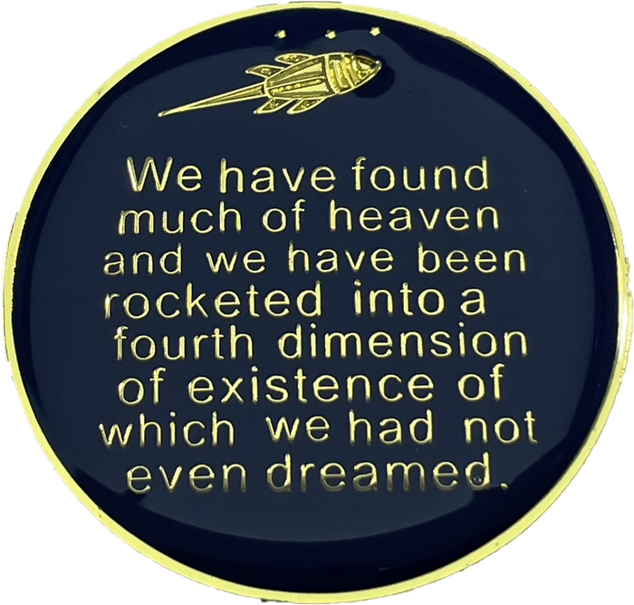 11 Year Rocketed to 4th Dimension Specialty AA Recovery Medallion - Tri-Plated Eleven Year Chip/Coin - Blue