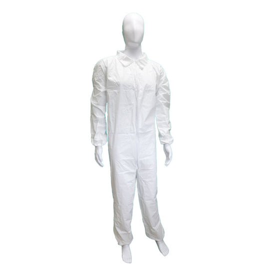 (25/Case) Novus White Microporous Disposable Coveralls w/ Open Wrists & Ankles