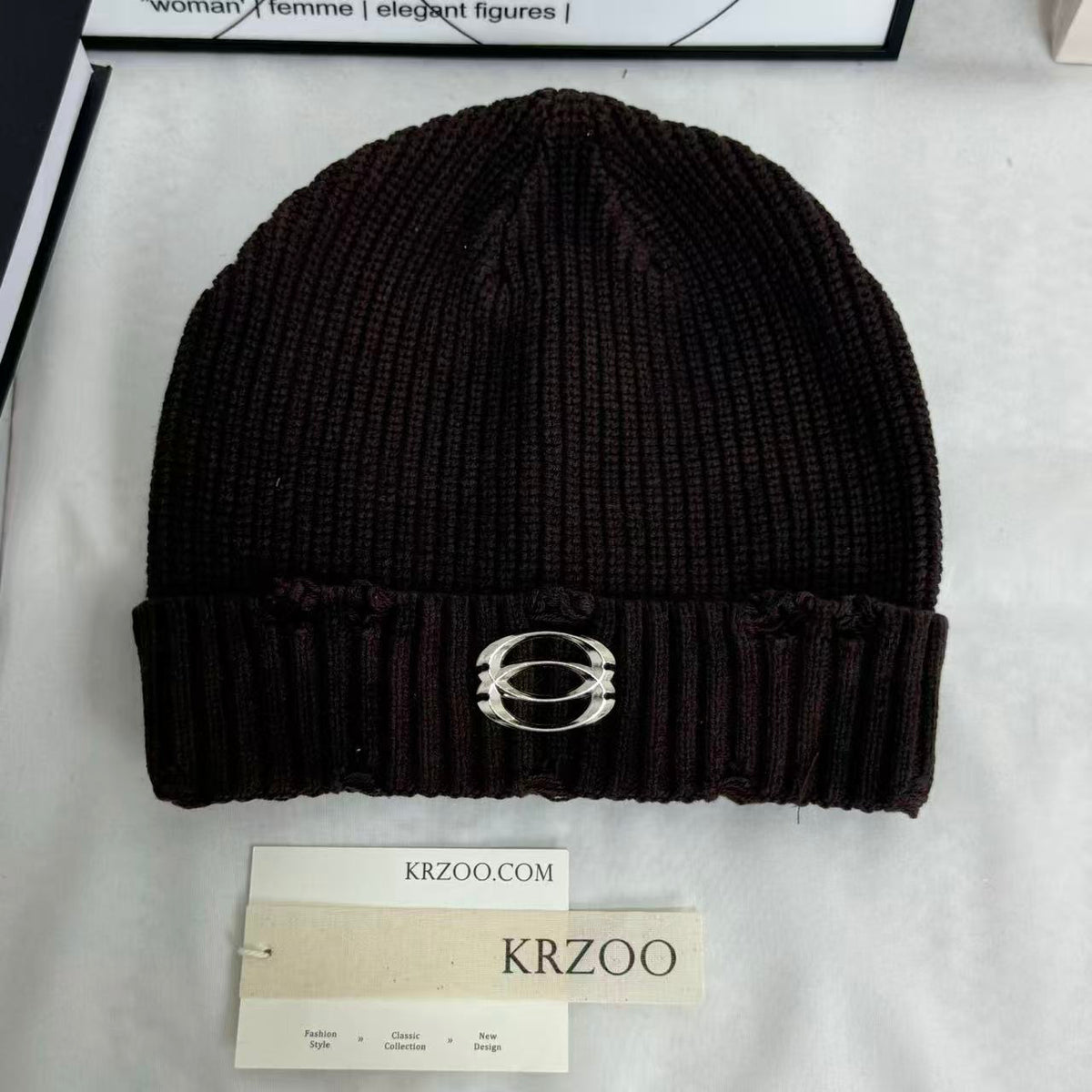 Distressed Ripped Knit Hat