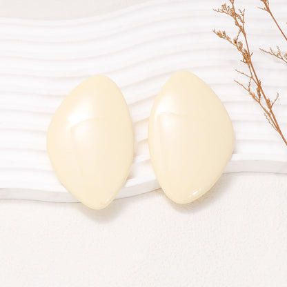 Oval Resin Beaded Pendant Earrings
