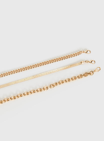Count My Blessings Bracelet Pack Gold