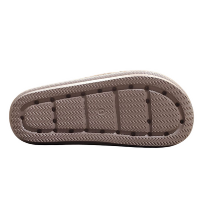 32 Degree Heat Plush Cushion Slide Brown