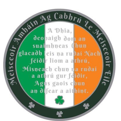 37 Year Shamrock Themed AA/NA Recovery Medallion - 40mm Fancy Chip/Coin - Green/White/Orange