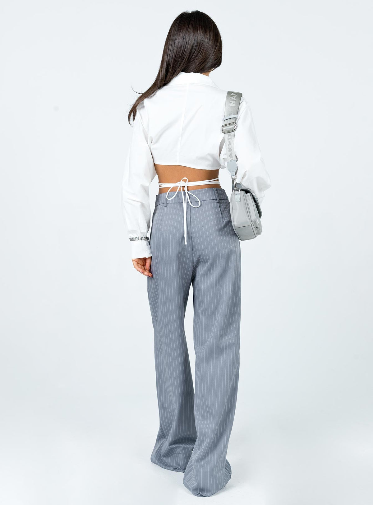 Archer Pants Pinstripe Grey Petite