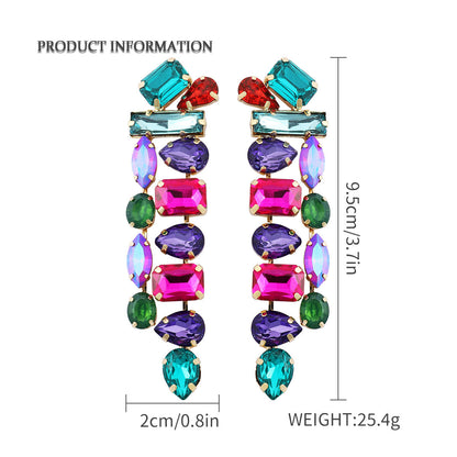 Sparkly Diamond Alloy Geometric Earrings