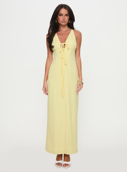 Chantilly Maxi Dress Lemon