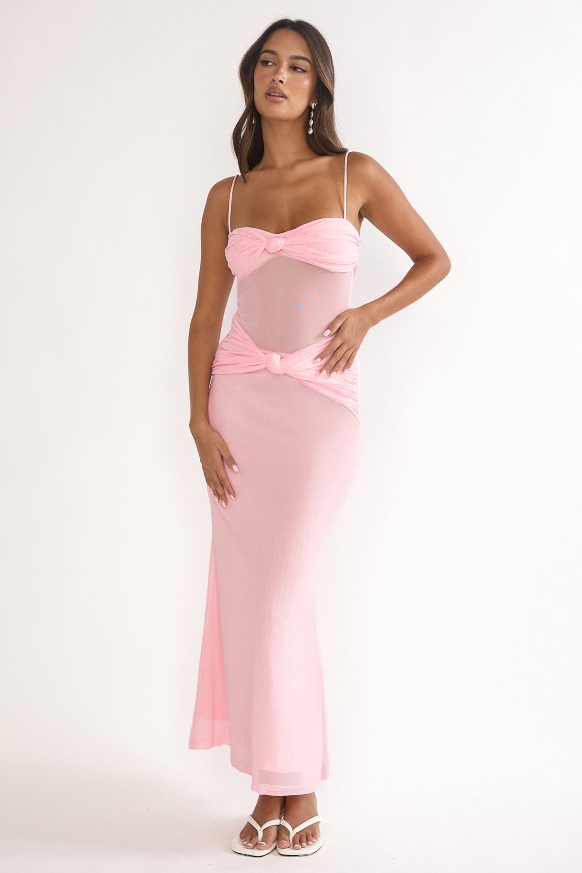 Stara Knot Accent Maxi Dress Blush