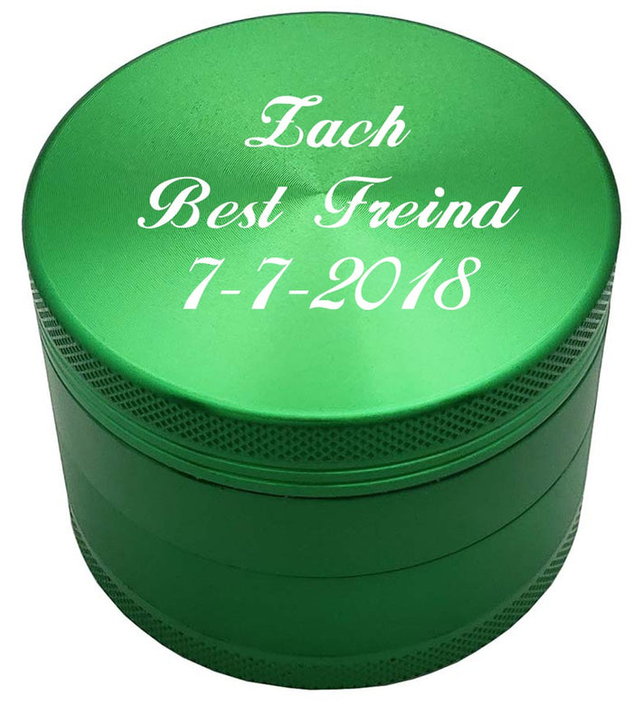 65mm Green Metal Spice Herb 4 Part Grinders