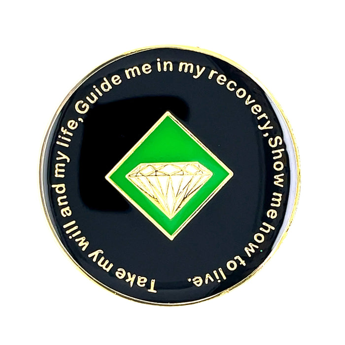 9 Year Tree of Life Specialty Tri-Plated NA Recovery Medallion - Nine Year Chip/Coin + Velvet Case