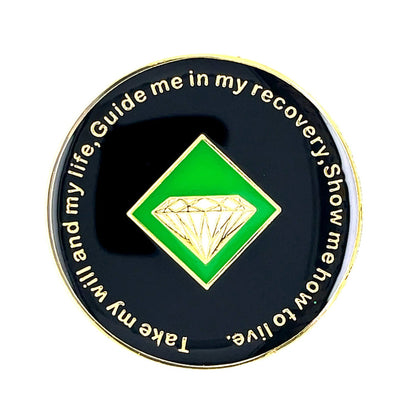 9 Year Tree of Life Specialty Tri-Plated NA Recovery Medallion - Nine Year Chip/Coin + Velvet Case