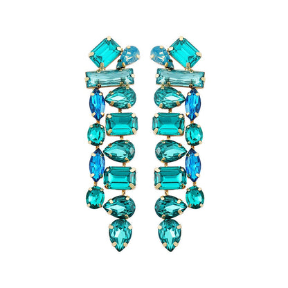 Sparkly Diamond Alloy Geometric Earrings