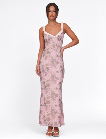 AMARAN DRESS - PINK : CAMO FLORAL