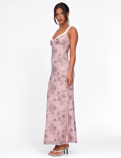 AMARAN DRESS - PINK : CAMO FLORAL