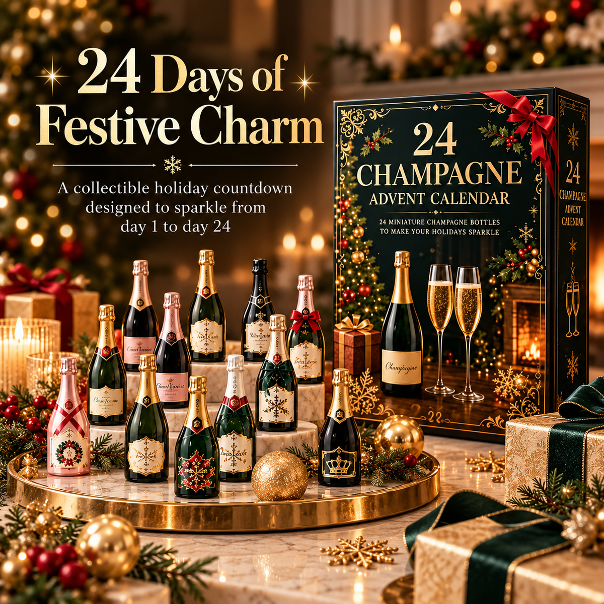 🎉 Holiday Sale – 2026 Champagne Advent Calendar | 24 Days of Sparkling Surprises