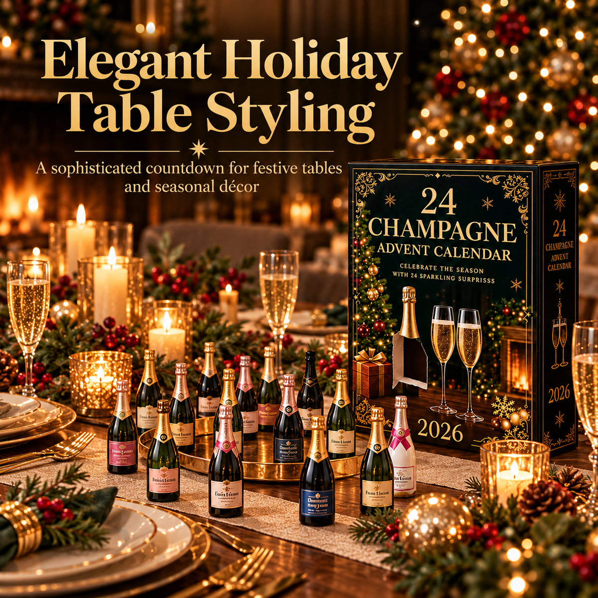 🎉 Holiday Sale – 2026 Champagne Advent Calendar | 24 Days of Sparkling Surprises