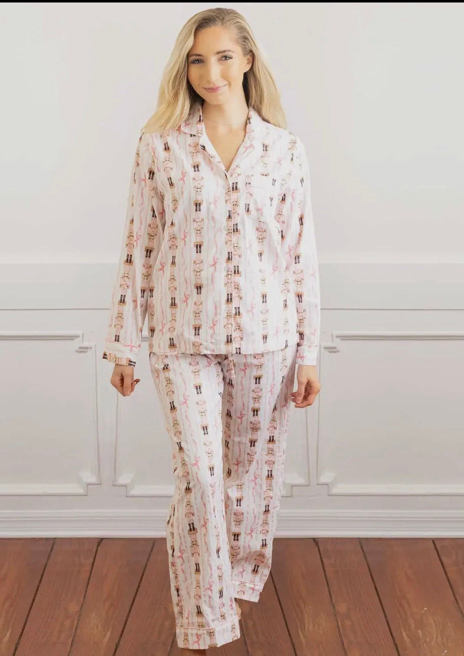 Nutcracker & Bows Pjs 100% Cotton