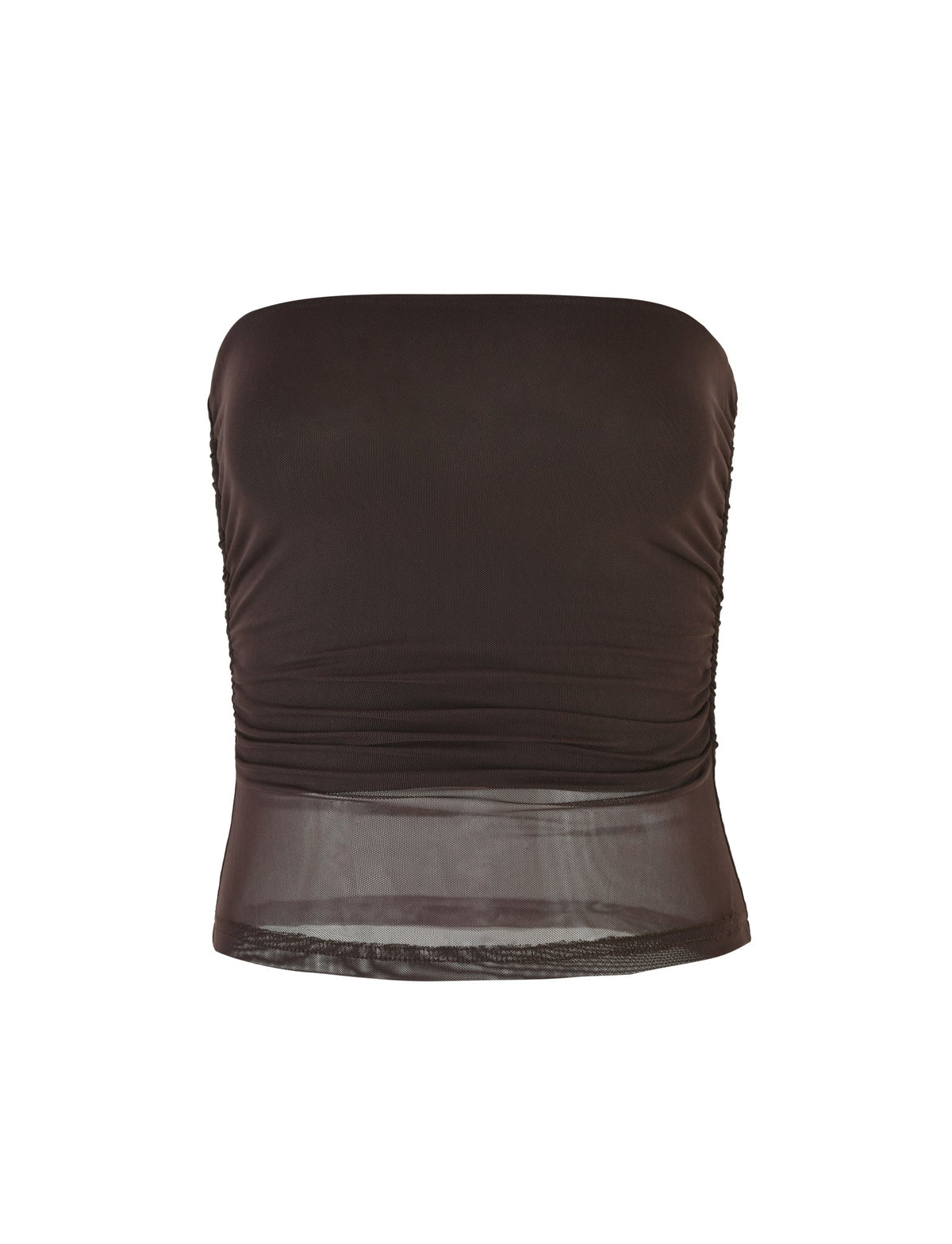HARRIETT TUBE TOP - BROWN : CHOCOLATE