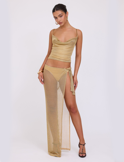 WYNNE SKIRT - GOLD