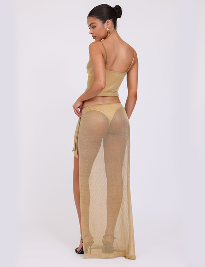 WYNNE SKIRT - GOLD