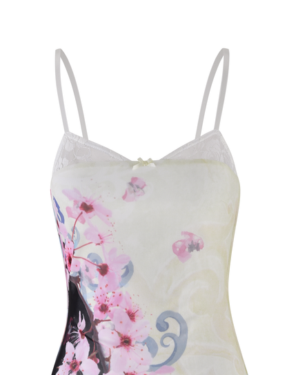 COLSON MESH MINI DRESS - MULTI : FLORAL : CHERRY BLOSSOM
