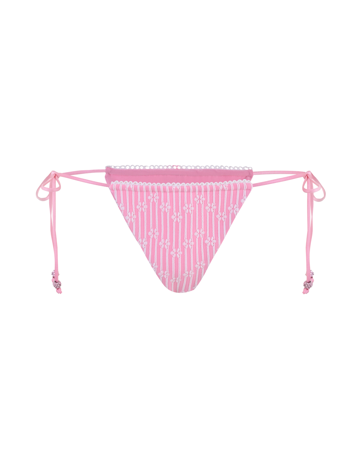 SAHRA BIKINI 2PC BOTTOM - PINK FLOWER STRIPE