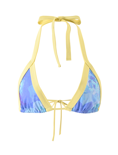 EMBERLAIN BIKINI TOP - BLUE MACRO FLORAL