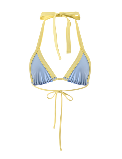 EMBERLAIN BIKINI TOP - BLUE MACRO FLORAL