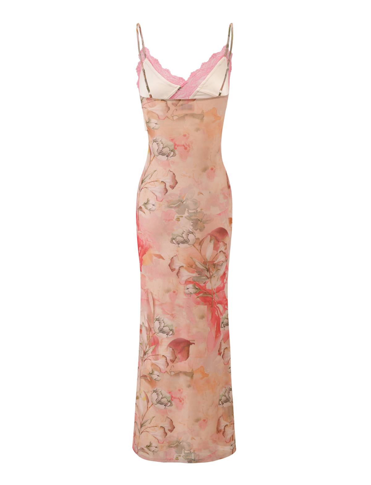 LYRE MAXI DRESS - WATERCOLOUR FLORAL