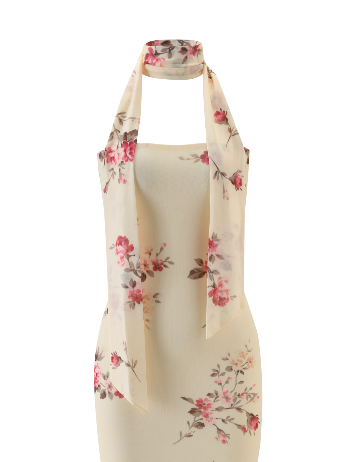 DANIELA SCARF DRESS - YELLOW FLORAL