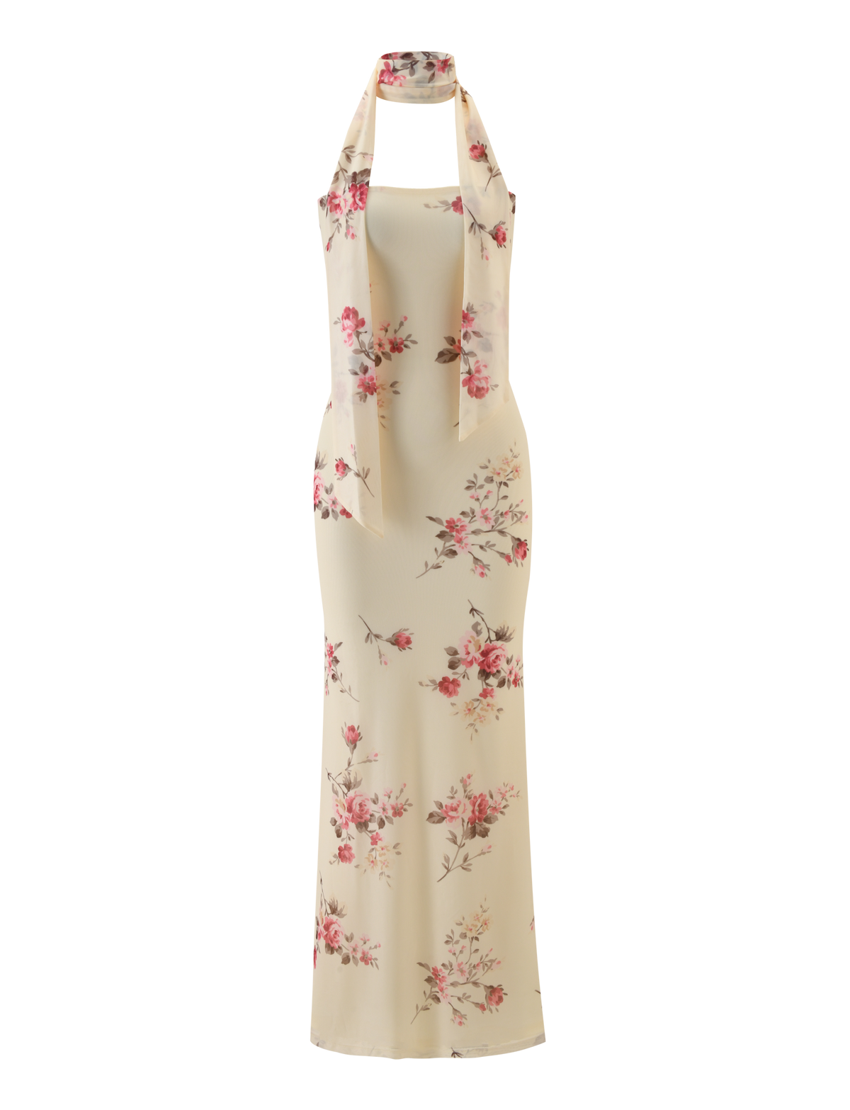 DANIELA SCARF DRESS - YELLOW FLORAL