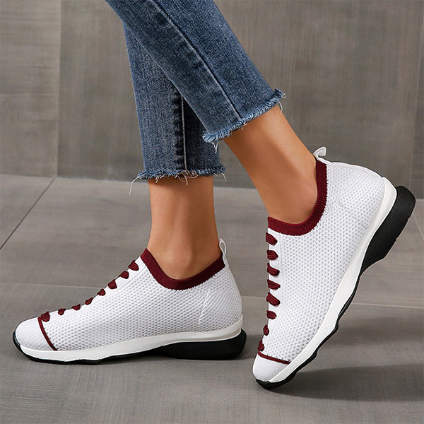 Casual Mesh Colorblock Slip-On Sneakers
