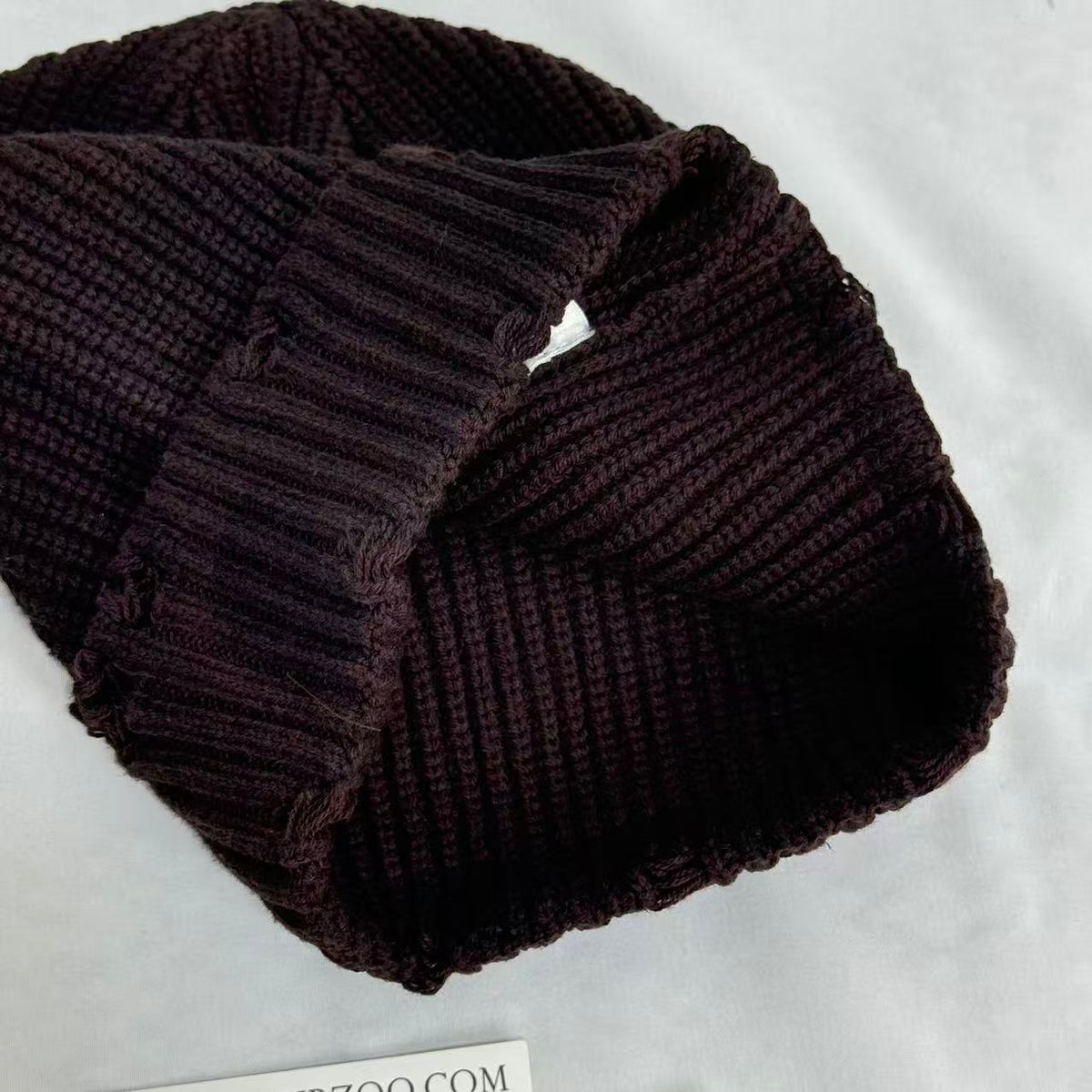 Distressed Ripped Knit Hat