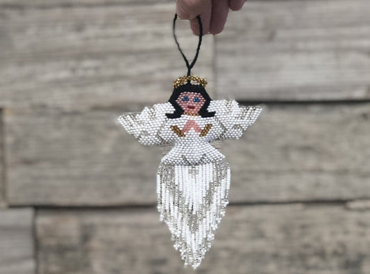 Beaded Angel Ornament - Large
